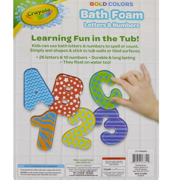 Crayola Mix and Match Bath Foam Letters and Numbers, 36 Pieces - Picture 5 of 6
